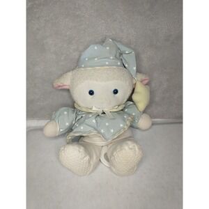 Vintage Eden Floppy White Lamb Sheep Plush Crib Pull string Music Sleeper  Rare
